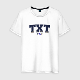 Мужская футболка хлопок с принтом TXT k stars в Тюмени, 100% хлопок | прямой крой, круглый вырез горловины, длина до линии бедер, слегка спущенное плечо. | Тематика изображения на принте: 