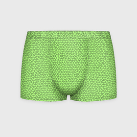 Мужские трусы 3D с принтом Светло зелёный мозаика в Курске, 50% хлопок, 50% полиэстер | классическая посадка, на поясе мягкая тканевая резинка | Тематика изображения на принте: 