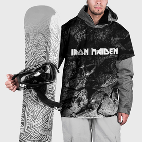 Накидка на куртку 3D с принтом Iron Maiden black graphite в Кировске, 100% полиэстер |  | 