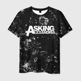 Мужская футболка 3D с принтом Asking Alexandria black ice в Новосибирске, 100% полиэфир | прямой крой, круглый вырез горловины, длина до линии бедер | 