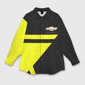 Мужская рубашка oversize 3D с принтом Chevrolet yellow star ,  |  | Тематика изображения на принте: 