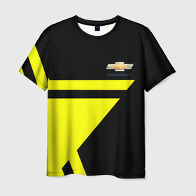 Мужская футболка 3D с принтом Chevrolet yellow star , 100% полиэфир | прямой крой, круглый вырез горловины, длина до линии бедер | Тематика изображения на принте: 