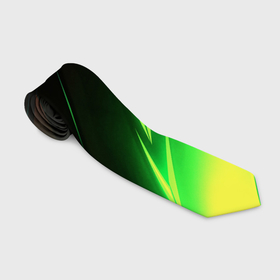 Галстук 3D с принтом Geometry stripes кислотный неон в Курске, 100% полиэстер | Длина 148 см; Плотность 150-180 г/м2 | 