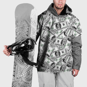 Накидка на куртку 3D с принтом Доллары   денежные знаки в Тюмени, 100% полиэстер |  | Тематика изображения на принте: 