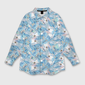 Мужская рубашка oversize 3D с принтом Деньги   купюры в 2 тысячи рублей ,  |  | Тематика изображения на принте: 