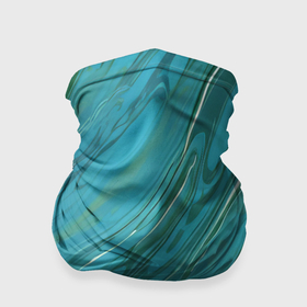 Бандана-труба 3D с принтом Жидкая текстура оттенков морской волны в Белгороде, 100% полиэстер, ткань с особыми свойствами — Activecool | плотность 150‒180 г/м2; хорошо тянется, но сохраняет форму | 