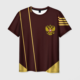 Мужская футболка 3D с принтом Россия спорт стиль ссср в Новосибирске, 100% полиэфир | прямой крой, круглый вырез горловины, длина до линии бедер | 