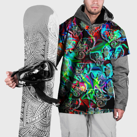 Накидка на куртку 3D с принтом Слоники в орнаменте в Петрозаводске, 100% полиэстер |  | Тематика изображения на принте: 