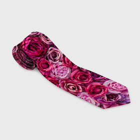 Галстук 3D с принтом Много роз в Курске, 100% полиэстер | Длина 148 см; Плотность 150-180 г/м2 | Тематика изображения на принте: 