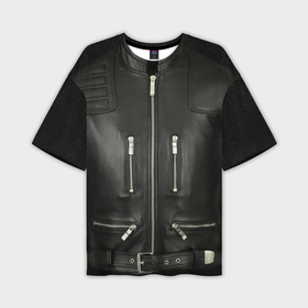 Мужская футболка oversize 3D с принтом Terminator first   leather jacket в Кировске,  |  | 