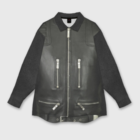 Мужская рубашка oversize 3D с принтом Terminator first   leather jacket ,  |  | 