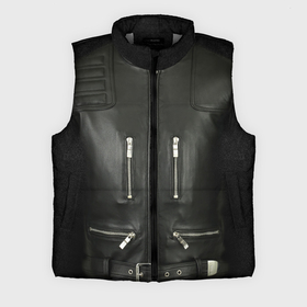 Мужской жилет утепленный 3D с принтом Terminator first   leather jacket в Кировске,  |  | 
