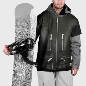 Накидка на куртку 3D с принтом Terminator first   leather jacket , 100% полиэстер |  | 