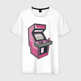 Мужская футболка хлопок с принтом Игровой автомат в Петрозаводске, 100% хлопок | прямой крой, круглый вырез горловины, длина до линии бедер, слегка спущенное плечо. | 