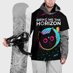 Накидка на куртку 3D с принтом Bring Me the Horizon   rock star cat в Новосибирске, 100% полиэстер |  | Тематика изображения на принте: 