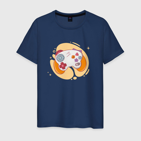 Мужская футболка хлопок с принтом Детский джойстик в Курске, 100% хлопок | прямой крой, круглый вырез горловины, длина до линии бедер, слегка спущенное плечо. | 