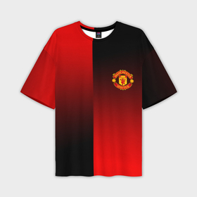 Мужская футболка oversize 3D с принтом Манчестер Юнайтед градиент спорт ,  |  | 