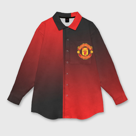 Мужская рубашка oversize 3D с принтом Манчестер Юнайтед градиент спорт в Тюмени,  |  | Тематика изображения на принте: 