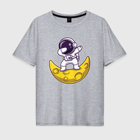 Мужская футболка хлопок Oversize с принтом Dab space , 100% хлопок | свободный крой, круглый ворот, “спинка” длиннее передней части | Тематика изображения на принте: 