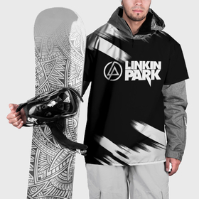 Накидка на куртку 3D с принтом Linkin park рок бенд краски , 100% полиэстер |  | 