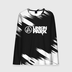 Мужской лонгслив 3D с принтом Linkin park рок бенд краски в Тюмени, 100% полиэстер | длинные рукава, круглый вырез горловины, полуприлегающий силуэт | 