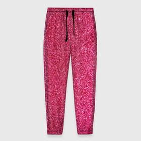 Мужские брюки 3D с принтом Яркий розовый блеск в Белгороде, 100% полиэстер | манжеты по низу, эластичный пояс регулируется шнурком, по бокам два кармана без застежек, внутренняя часть кармана из мелкой сетки | 