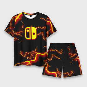 Мужской костюм с шортами 3D с принтом Нинтендо шторм огненоое лого ,  |  | 