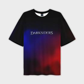 Мужская футболка oversize 3D с принтом Darksiders gradient в Петрозаводске,  |  | Тематика изображения на принте: 