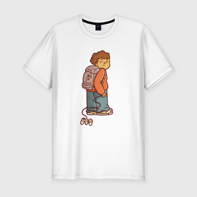 Мужская футболка хлопок Slim с принтом Скучающий геймер в Петрозаводске, 92% хлопок, 8% лайкра | приталенный силуэт, круглый вырез ворота, длина до линии бедра, короткий рукав | 