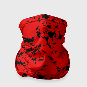 Бандана-труба 3D с принтом Красный с чёрными пятнанами в Тюмени, 100% полиэстер, ткань с особыми свойствами — Activecool | плотность 150‒180 г/м2; хорошо тянется, но сохраняет форму | 