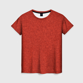 Женская футболка 3D с принтом Текстура однотонный кирпичный красный в Курске, 100% полиэфир ( синтетическое хлопкоподобное полотно) | прямой крой, круглый вырез горловины, длина до линии бедер | Тематика изображения на принте: 