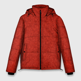 Мужская зимняя куртка 3D с принтом Текстура однотонный кирпичный красный в Тюмени, верх — 100% полиэстер; подкладка — 100% полиэстер; утеплитель — 100% полиэстер | длина ниже бедра, свободный силуэт Оверсайз. Есть воротник-стойка, отстегивающийся капюшон и ветрозащитная планка. 

Боковые карманы с листочкой на кнопках и внутренний карман на молнии. | Тематика изображения на принте: 
