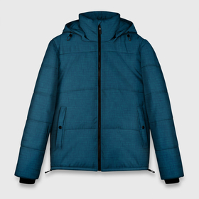 Мужская зимняя куртка 3D с принтом Тёмный лазурно синий текстура в Тюмени, верх — 100% полиэстер; подкладка — 100% полиэстер; утеплитель — 100% полиэстер | длина ниже бедра, свободный силуэт Оверсайз. Есть воротник-стойка, отстегивающийся капюшон и ветрозащитная планка. 

Боковые карманы с листочкой на кнопках и внутренний карман на молнии. | Тематика изображения на принте: 