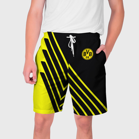 Мужские шорты 3D с принтом Borussia sport line uniform ,  полиэстер 100% | прямой крой, два кармана без застежек по бокам. Мягкая трикотажная резинка на поясе, внутри которой широкие завязки. Длина чуть выше колен | 