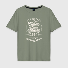 Мужская футболка хлопок Oversize с принтом Классика 1994 в Тюмени, 100% хлопок | свободный крой, круглый ворот, “спинка” длиннее передней части | 