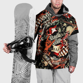 Накидка на куртку 3D с принтом Рок патерн в Белгороде, 100% полиэстер |  | 