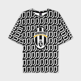 Мужская футболка oversize 3D с принтом Juventus pattern fc в Екатеринбурге,  |  | Тематика изображения на принте: 