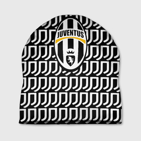 Шапка 3D с принтом Juventus pattern fc в Тюмени, 100% полиэстер | универсальный размер, печать по всей поверхности изделия | 