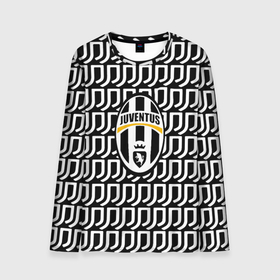 Мужской лонгслив 3D с принтом Juventus pattern fc в Екатеринбурге, 100% полиэстер | длинные рукава, круглый вырез горловины, полуприлегающий силуэт | 
