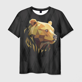 Мужская футболка 3D с принтом Русский бурый медведь 2024 в Новосибирске, 100% полиэфир | прямой крой, круглый вырез горловины, длина до линии бедер | Тематика изображения на принте: 