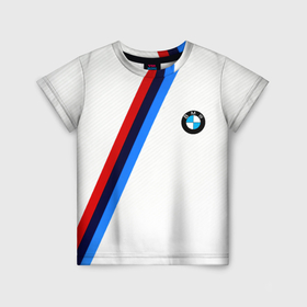 Детская футболка 3D с принтом BMW brend geometry sport в Кировске, 100% гипоаллергенный полиэфир | прямой крой, круглый вырез горловины, длина до линии бедер, чуть спущенное плечо, ткань немного тянется | 