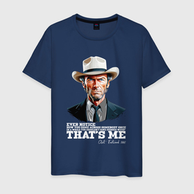 Мужская футболка хлопок с принтом Иствуд кино вестерн , 100% хлопок | прямой крой, круглый вырез горловины, длина до линии бедер, слегка спущенное плечо. | Тематика изображения на принте: 