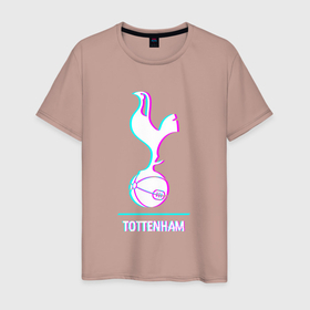 Светящаяся мужская футболка с принтом Tottenham FC в стиле glitch в Кировске,  |  | 