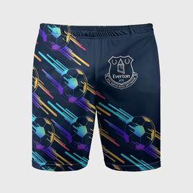 Мужские шорты спортивные с принтом Everton градиентные мячи в Белгороде,  |  | Тематика изображения на принте: 