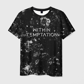 Мужская футболка 3D с принтом Within Temptation black ice в Екатеринбурге, 100% полиэфир | прямой крой, круглый вырез горловины, длина до линии бедер | 