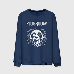Мужской свитшот хлопок с принтом Powerwolf rock panda в Белгороде, 100% хлопок |  | 