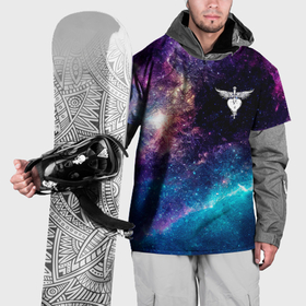 Накидка на куртку 3D с принтом Bon Jovi space rock , 100% полиэстер |  | Тематика изображения на принте: 