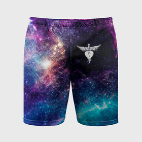 Мужские шорты спортивные с принтом Bon Jovi space rock ,  |  | Тематика изображения на принте: 