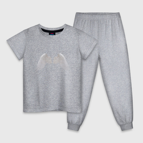 Детская пижама хлопок с принтом Крылья ангельские 3д в Петрозаводске, 100% хлопок |  брюки и футболка прямого кроя, без карманов, на брюках мягкая резинка на поясе и по низу штанин
 | 