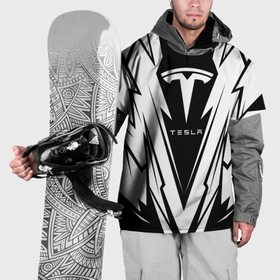 Накидка на куртку 3D с принтом Tesla   black and white в Петрозаводске, 100% полиэстер |  | Тематика изображения на принте: 